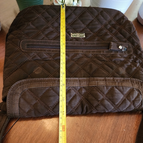 VERA BRADLEY Espresso Brown Microfiber Purse Zebra Lining Used Good Condition - Picture 13 of 15